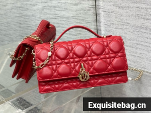 My Dior Mini Bag Cannage Lambskin S0980ONMJ red My Dior Mini Bag Cannage Lambskin S0980ONMJ red