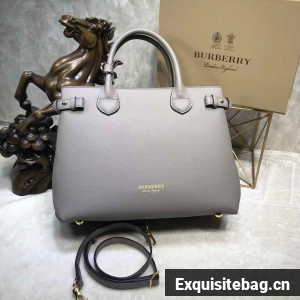 BurBerry Leather Tote Bag 5559 grey