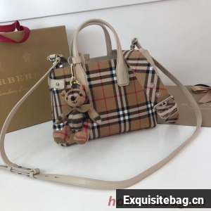 BURBERRY Baby Banner checked cross-body bag 10443 white