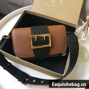 BURBERRY Hampshire vintage check leather cross-body bag 24581 brown