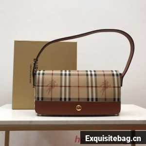 BurBerry Leather Shoulder Bag 80118 brown
