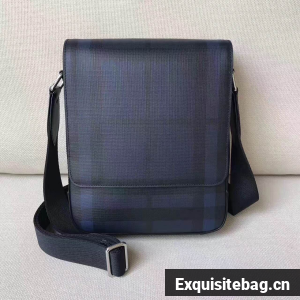 BurBerry Messenger Bag in Haymarket Check BU38890 Blue&Black