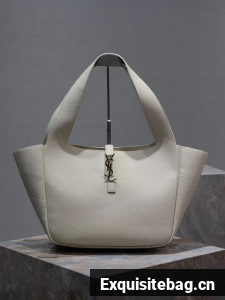 SAINT LAURENT BEA IN GRAINED LEATHER 763435 WHITE