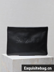 SAINT LAURENT CALYPSO LARGE POUCH IN LAMBSKIN 778943-1 black