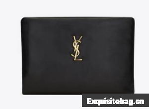 SAINT LAURENT CALYPSO SMALL POUCH IN LAMBSKIN 765025 black