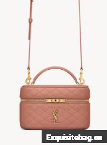 SAINT LAURENT GABY VANITY BAG IN LAMBSKIN 7667311 BARELY PINK