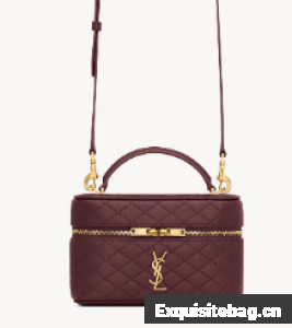 SAINT LAURENT GABY VANITY BAG IN LAMBSKIN 7667311 ROUGE CABERNET