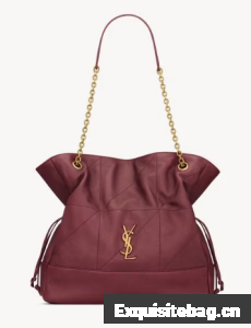 SAINT LAURENT JAMIE SHOPPING IN LAMBSKIN 809824 ROUGE CABERNET