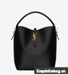 SAINT LAURENT LE 37 IN SHINY LEATHER 7428282 BLACK