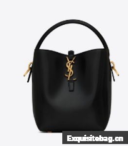 SAINT LAURENT LE 37 SMALL IN SHINY LEATHER 7490362 BLACK