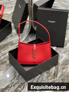 SAINT LAURENT LE 5 A 7 IN SMOOTH LEATHER 657228 RED