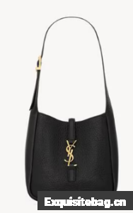 SAINT LAURENT LE 5 A 7 SUPPLE BABY IN GRAINED LEATHER 809461 black