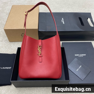 SAINT LAURENT LE 5 A 7 SUPPLE LARGE IN GRAINED LEATHER 753837 red