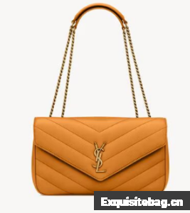 SAINT LAURENT LOULOU MEDIUM IN MATELASSE LAMBSKIN 801439 SUNFLOWER