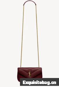 SAINT LAURENT LOULOU MINI IN LAMBSKIN 821749 ROUGE CABERNET