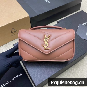 SAINT LAURENT LOULOU MINI IN LAMBSKIN 821749 pink