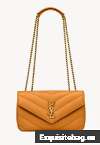 SAINT LAURENT LOULOU SMALL IN MATELASSE LAMBSKIN 801437 SUNFLOWER