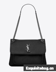 SAINT LAURENT NIKI MEDIUM IN GRAINED LAMBSKIN Y783361 BLACK