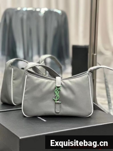 SAINT LAURENT Nylon Shoulder Bag Y988228 GRAY