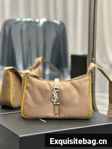 SAINT LAURENT Nylon Shoulder Bag Y988228A apricot