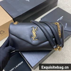 Saint Laurent CALYPSO small in plunged lambskin 734153 black