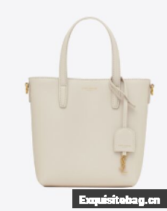 Saint Laurent MINI TOY SHOPPING SAINT LAURENT IN BOX LEATHER 773995 BLANC VINTAGE