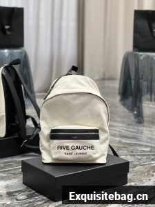 SAINT LAUREN CITY BACKPACK IN ECONYL SMOOTH LEATHER AND NYLON 534967 BEIGE