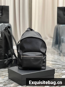 SAINT LAUREN CITY BACKPACK IN ECONYL SMOOTH LEATHER AND NYLON 534967 black