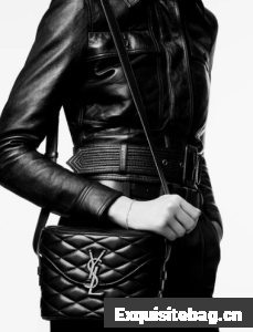 SAINT LAUREN JUNE BOX BAG IN QUILTED LAMBSKIN 7100801 NOIR 