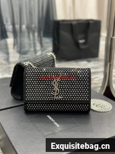 SAINT LAUREN KATE SMALL CHAIN BAG Y769330 BLACK