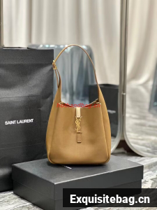 SAINT LAUREN LE 5 A 7 SOFT SMALL IN SMOOTH LEATHER 713938 apricot