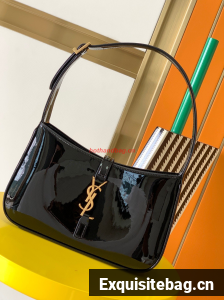 SAINT LAUREN PATENT LEATHER BAG 657228 BLACK