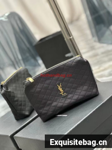 SAINT LAUREN SADE LARGE CLUTCH IN LAMBSKIN Y433955 black