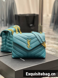 SAINT LAURENT LOULOU SMALL CHAIN BAG IN QUILTED Y LEATHER 494699 green