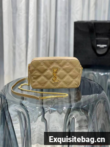 SAINT LAURENT MONOGRAM CHAIN WALLET IN LEATHER 655941 BEIGE