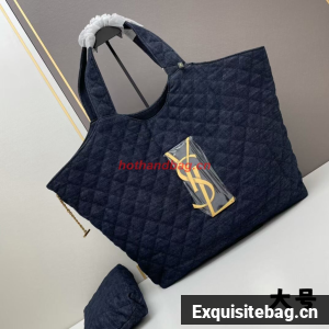 SAINT LAURENT SHOPPING Denim bag Y205320 dark blue
