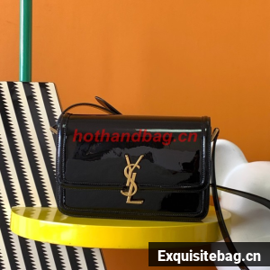 SAINT LAURENT SOLFERINO MEDIUM SATCHEL IN BOX LEATHER 634305 BLACK