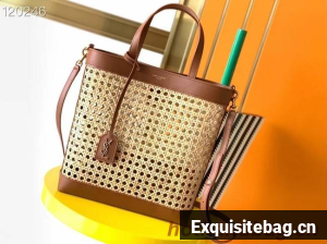 SAINT LAURENT Woven tote 655161 brown