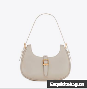 Yves Saint Laurent LE FERMOIR HOBO BAG IN SHINY LEATHER 6726152 BLANC VINTAGE