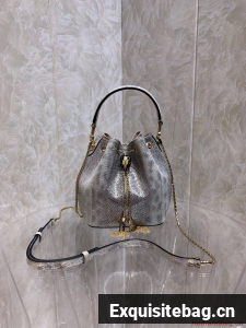 BVLGARI Original Snake Skin Bucket Bag B287614 Silver