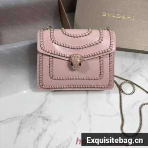 BVLGARI mini Shoulder Bag Calfskin Leather BG22889 pink
