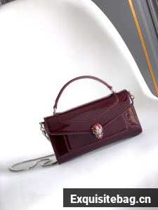Bvlgari Serpenti Forever leather crossbody bag 289688 burgundy