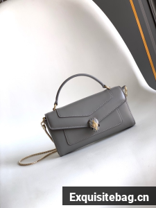 Bvlgari Serpenti Forever leather crossbody bag 289688 gray
