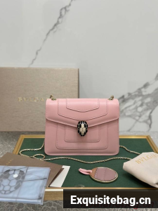 Bvlgari Serpenti Forever leather crossbody bag 35107 pink