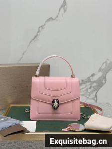 Bvlgari Serpenti Forever leather crossbody bag 38329 pink