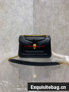 Bvlgari Serpenti Forever leather crossbody bag B282922 Black