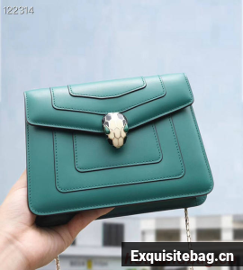 Bvlgari Serpenti Forever leather small crossbody bag 20291 Emerald