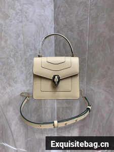 Bvlgari Serpenti Forever leather small crossbody bag 286999 cream