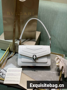 Bvlgari Serpenti Forever leather small crossbody bag 292104 white