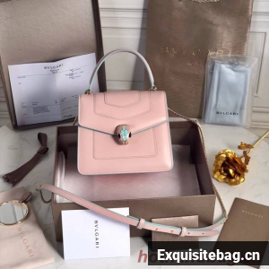 Bvlgari Serpenti Forever leather small crossbody bag 70736 Pink